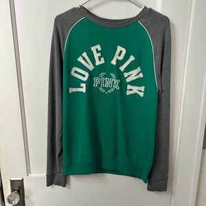Victoria's Secret PINK Green and Gray Top